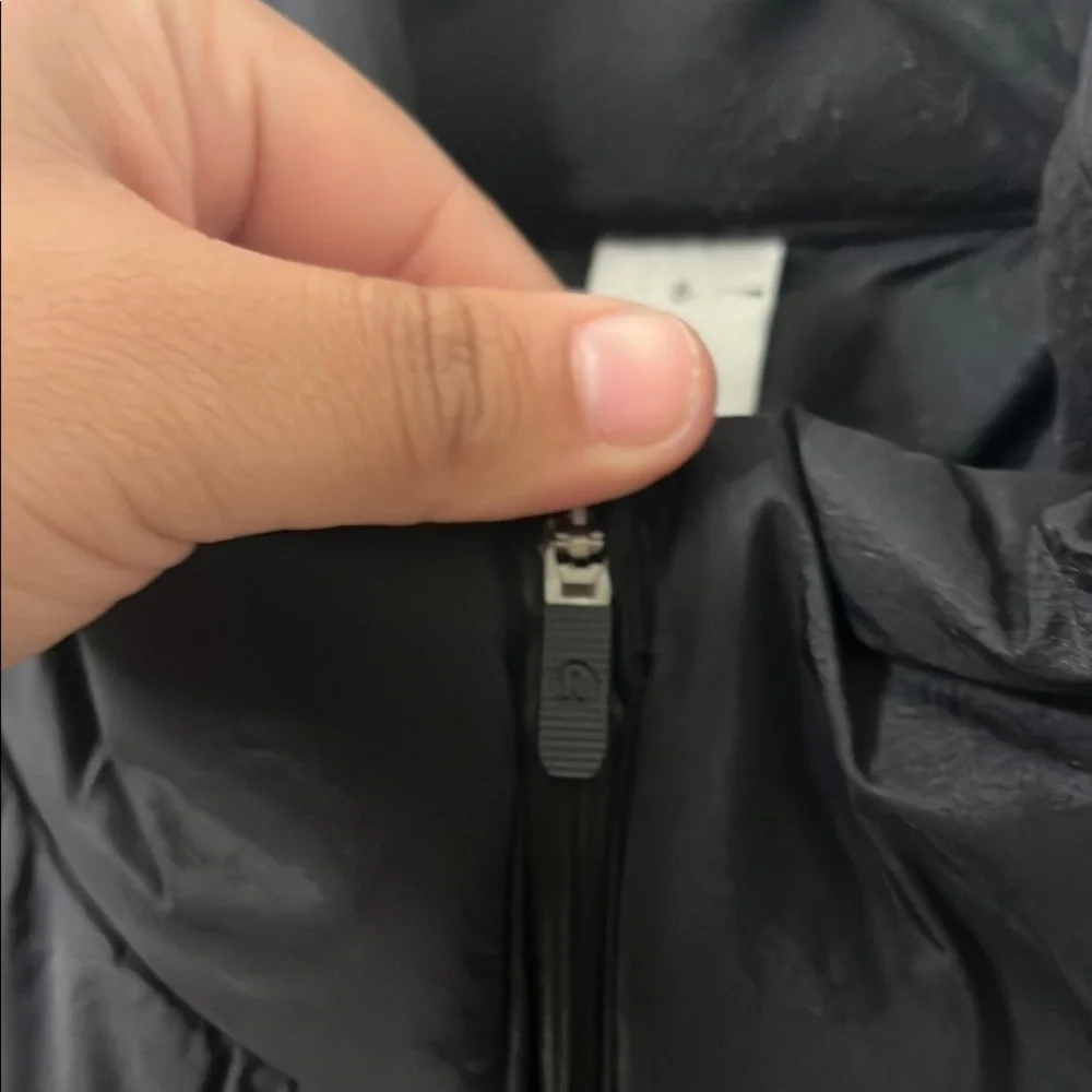 Lululemon Black Sleeveless Jacket with Embroidered Patch
